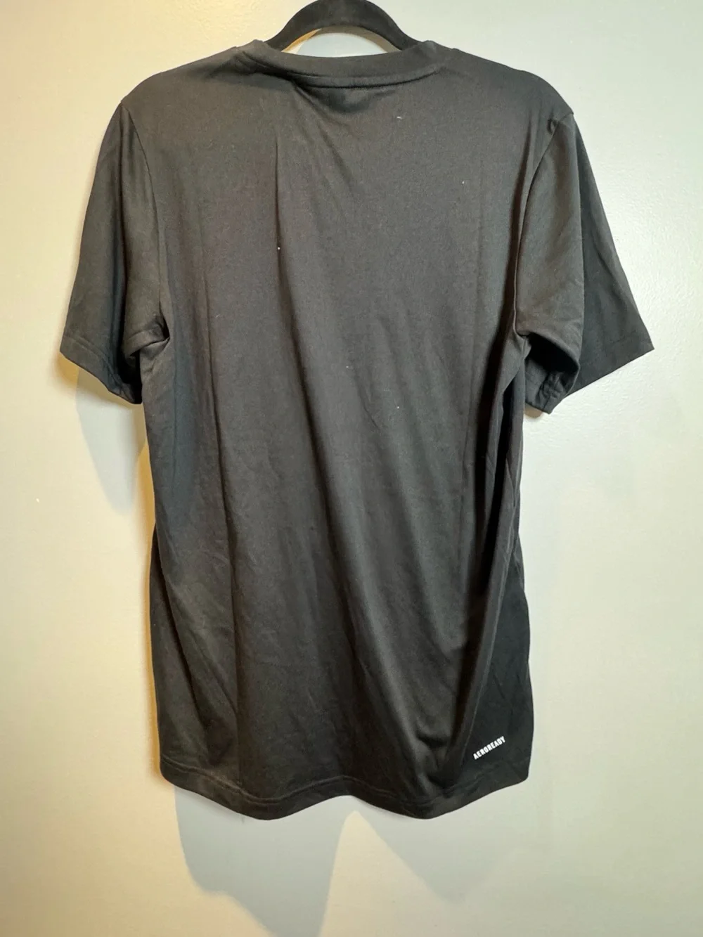 adidas Black Short Sleeve Crew T-Shirt with White Logo